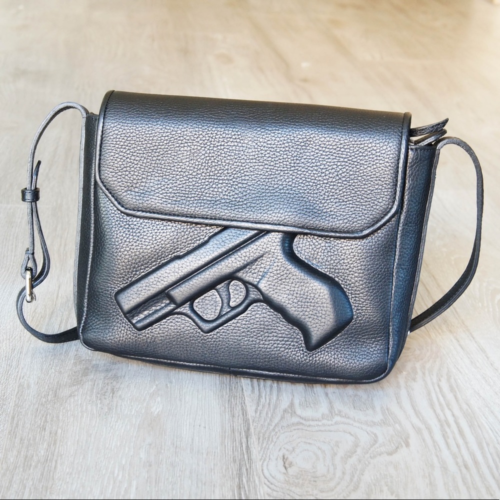 NEW Gun-Embossed Crossbody Bag by Vlieger & Vandam